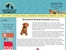 Tablet Screenshot of greenwichanimalhospital.com
